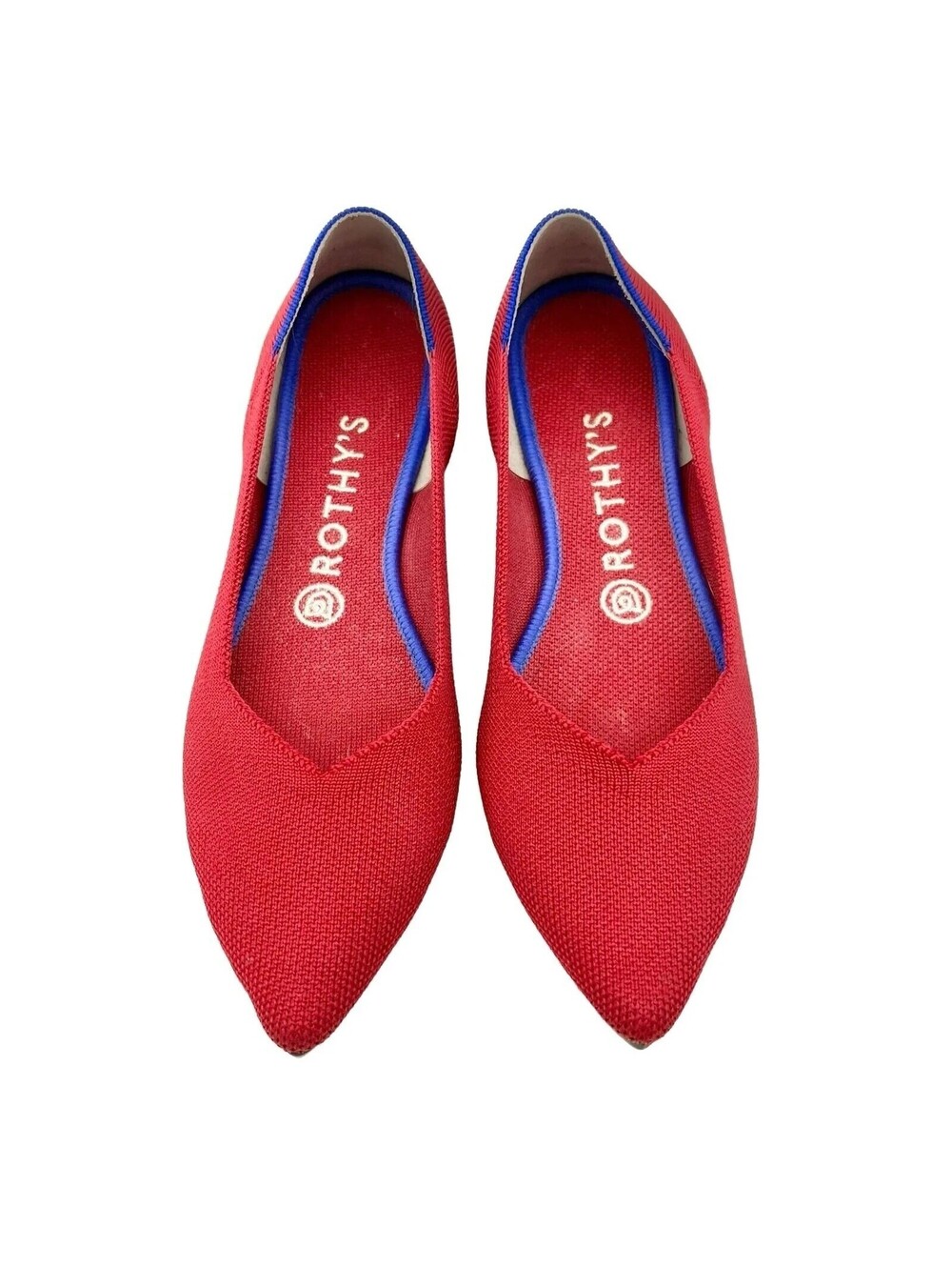 Rothy's The Point Women's Red Pointed Toe Flats